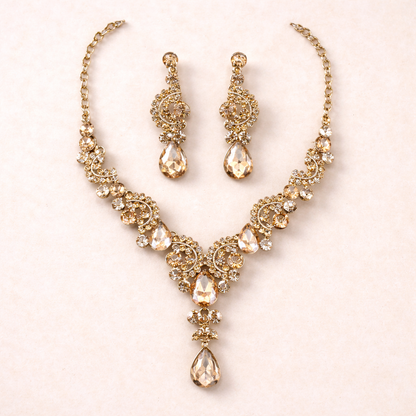 Luxury Crystal Bridal Necklace & Earring Set